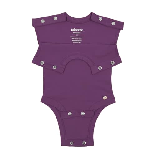 Tabeeze Bottom-Up Baby Bodysuit, Onesie with Top Snaps, As Seen on Shark Tank, 100% GOTS Organic Cotton, Boy/Girl Clothes