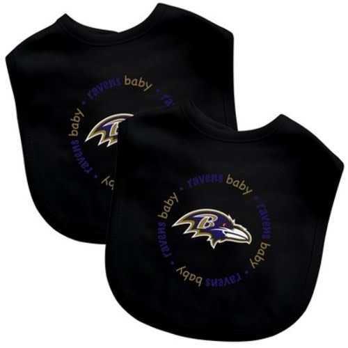 BabyFanatic Officially Licensed Unisex Baby Bibs 2 Pack - NFL Baltimore Ravens