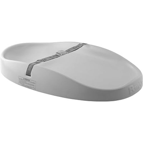 Bumbo Changing Pad, Easy to Clean, Lightweight, Waterproof Foam, Soft and Comfortable, includes Safety Strap, Cool Grey