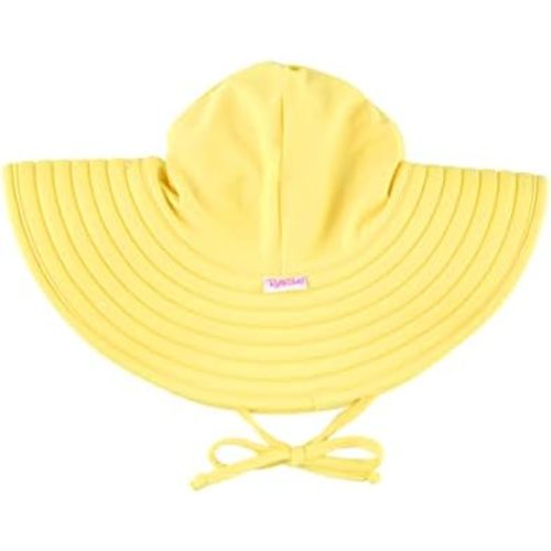 RuffleButts® Baby/Toddler Girls UPF 50+ Sun Protective Wide Brim Swimwear Sun Hat