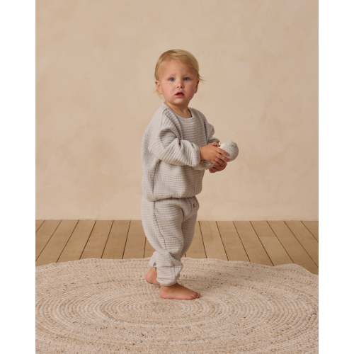 Textured Sweat Set || Frost – Quincy Mae 6 - 12 months