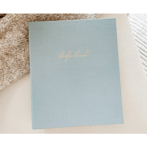 First Year Baby Memory Book - Dusty Blue
