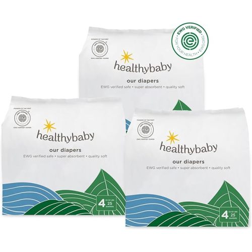 Our Diapers | The First EWG Verified & Microbiome-Friendly Diaper | 12-Hour Leak Protection | Made with Organic Cotton & Plant-Derived Materials | Totally Chlorine Free | Size 1 (7-14 lbs) 42 Count