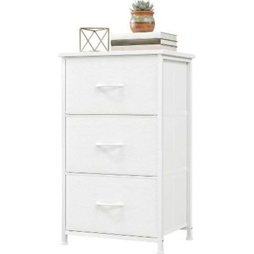 3-Drawer Dresser with Removable Fabric Bins, Multi-Functional Storage Organizer for Bedroom, Living Room, Closet, Entryway, Hallway, Laundry Room
