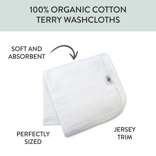 5-Pack Organic Cotton Baby Terry Wash Cloths | Honest Baby Clothing