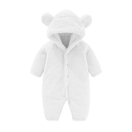 ZyeKqe Newborn Baby Rompers Footie Snowsuit Baby Girls Boys Winter Warm Hooded Jumpsuits Outfits