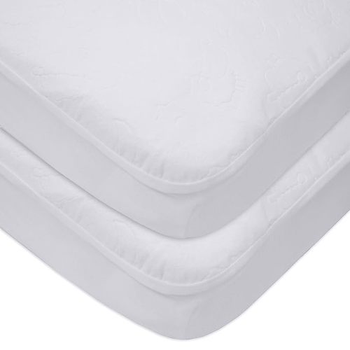 American Baby Company 2 Pack Waterproof Fitted Crib Mattress Protector 52" x 28" - Quilted, Noiseless, Soft & Breathable Crib & Toddler Mattress Pad Cover