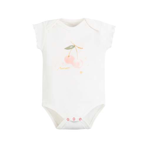Onesie/Bodysuit - Flutter Sleeves - Cherry Picking Screenprint