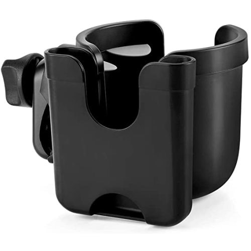 Accmor Stroller Cup Holder with Phone Holder, Bike Cup Holder, Universal Cup Holder for Uppababy Nuna Doona Strollers, 2-in-1 Cup Phone Holder for Stroller Bike Wheelchair Walker Accessory