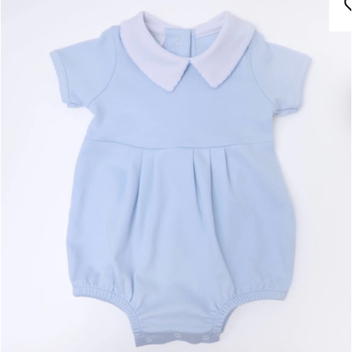 Essentials Solid Collared Bubble - Blue – Magnolia Baby