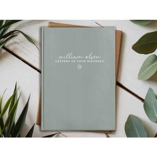 Birthday Letters Book for Boys - Personalized Name & Graphic - Letters on Your Birthday Journal - Baby Boy Keepsake - First Birthday Gift