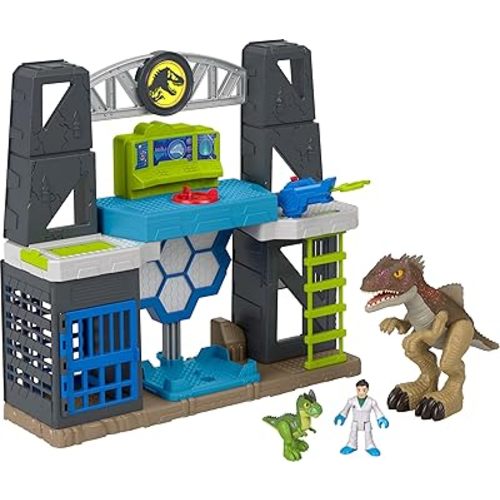 Fisher-Price Imaginext Jurassic World Dinosaur Toys Scan & Glow Dino Playset with Lights & Sounds for Kids Ages 3+ Years