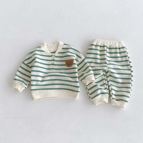 Striped Teddy Bear Lounge Set – August + Willow