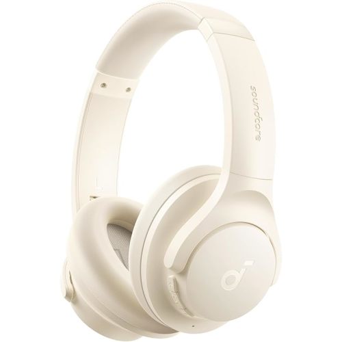 Soundcore by Anker Q20i Hybrid Active Noise Cancelling Headphones, Wireless Over-Ear Bluetooth, 40H Long ANC Playtime, Hi-Res Audio, Big Bass, Customize via an App, Transparency Mode (White)