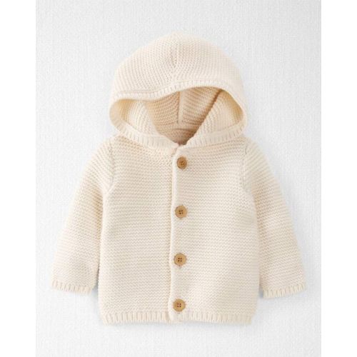 Baby Organic Cotton Signature Stitch Cardigan - Cream
 - Little Planet | Carter's