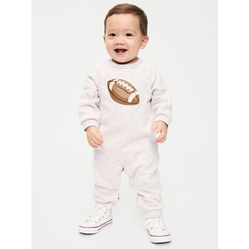 Long-Sleeve Graphic Fleece One-Piece for Baby