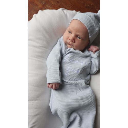 Heaven Sent Waffle Gown & Matching Beanie – OUR HOUSE ABOVE