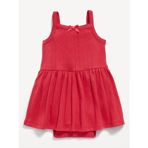 Pointelle-Knit Bodysuit Dress for Baby