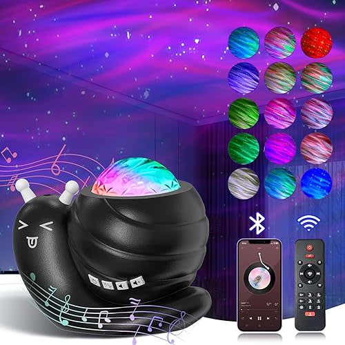Star Projector,Galaxy Projector Built-in Bluetooth Speaker with Timer and Remote Control,Dimmable Night Light Projector for Home Decor/Relaxation/Music/Gift (Black)
