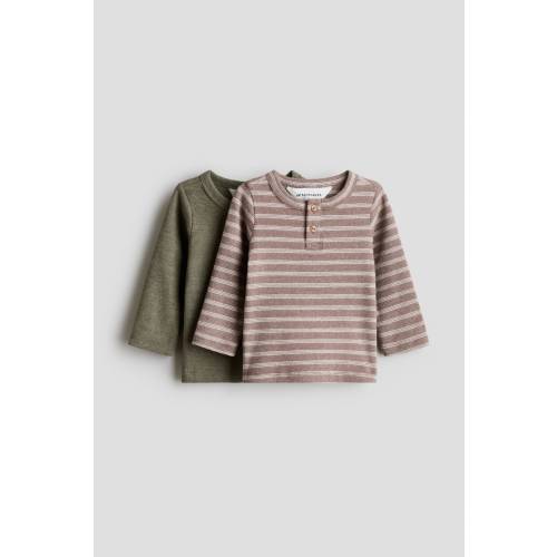 2-PACK COTTON HENLEY SHIRTS