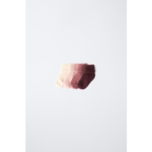 4-PACK OF COLORFUL SOCKS IN A GIFT BOX - Pink | ZARA United States