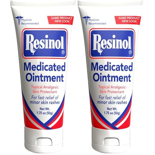 Resinol Medicated Ointment For Itch Relief And Protection Of Skin Rashes and Irritations,1.75 Ounce Tube,(Pack of 2)