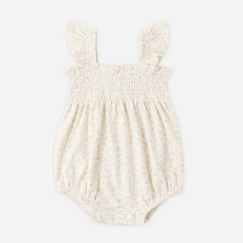 Smocked Ruffle Sleeve Romper Ditsy