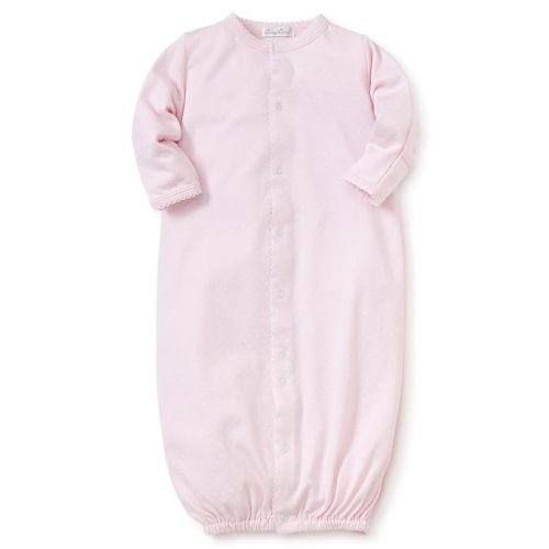 kissy kissy Baby Girls New Kissy Dots Print Convertible Nightgown, Pink/White, Newborn