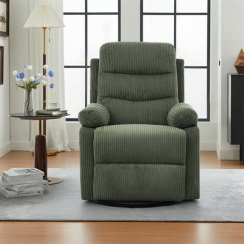 Latitude Run® Multiple Colors Corduroy 360° Swivel Glider Recliner Chair For Any Room | Wayfair