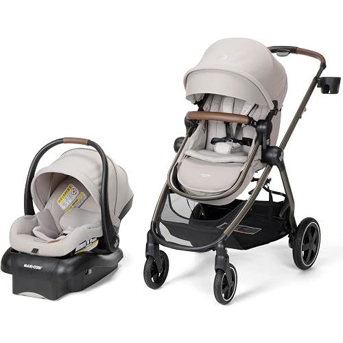 Maxi-Cosi Zelia 2 Luxe 5-in-1 Modular Travel System, New Hope Tan