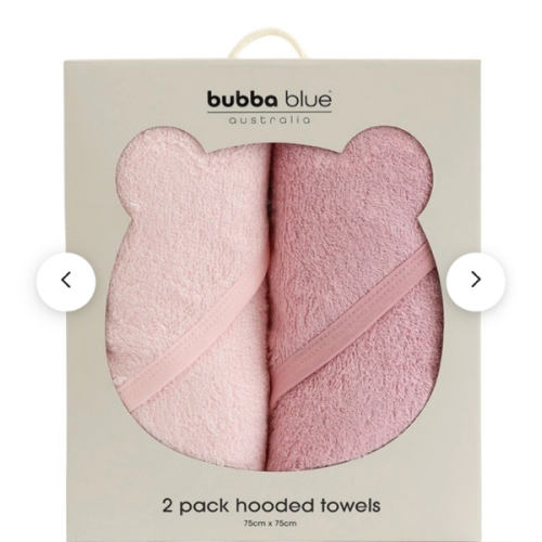 Sundae Hooded Towels 2 Pack in Cupcake
