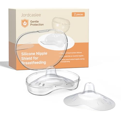 Nipple Shields for Breastfeeding Newborn, Contact Nipple Guards for Breast Feeding with Flat, Inverted Nipples or Difficulty Sucking, Food-Grade Silicone, Ultra-Thin & Super Soft,1 Pair,17mm