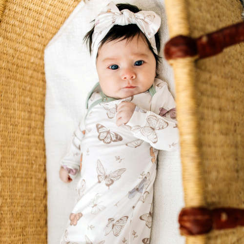 Newborn Knotted Gown - Luna