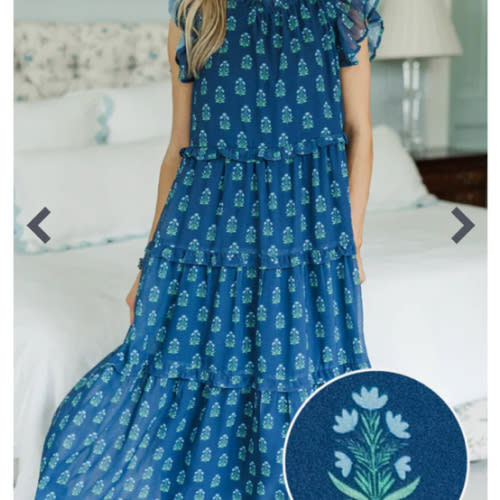 NURSING COLLECTION: What It Means Navy Medallion Dress