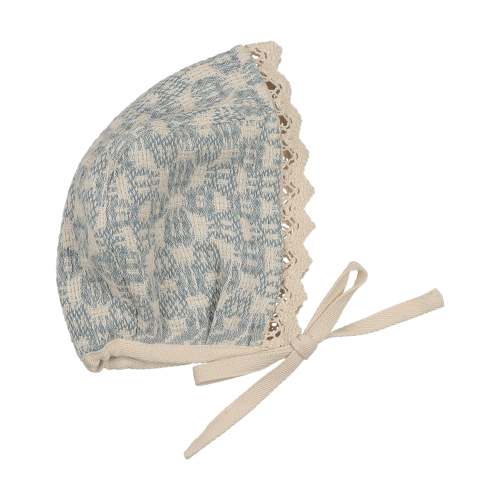 Bebe Organic Sky Blue Crochet Bonnet