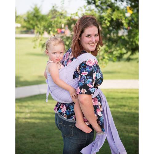 Lavender Buckle Meh Dai Baby Carrier - Ergonomic, Recycled Fabric (8-40lbs)