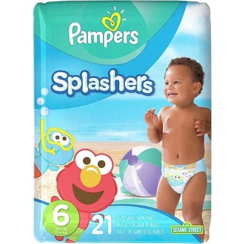Pampers Splashers Size 6 Disposable Swim Pants 21 Count