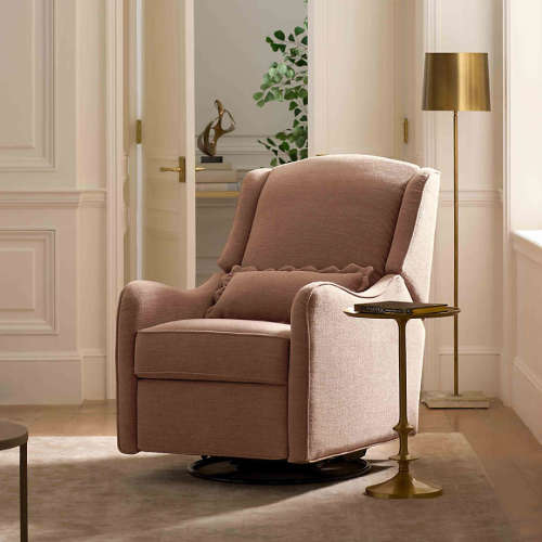 Namesake Devon Dusty Rose Swivel Glider Nursery Chair