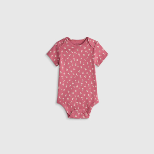 100% Organic Cotton Short Sleeve Bodysuit - Baby in Little Daisies