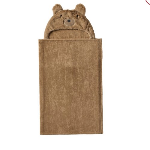 Bear Faux Fur Kid Hooded Towel