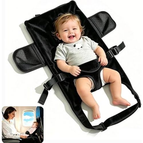 Toddler Airplane Bed, Black, Baby Travel Essentials, 31 * 17Inch