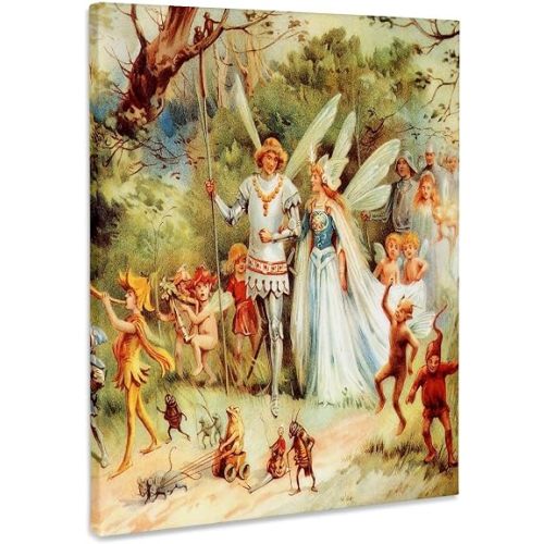 3dRose Thumbelinas Wedding Museum Grade Canvas Wrap 11x14