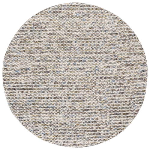 SAFAVIEH Natura Feride Geometric Area Rug, Ivory/Multi, 6' x 6' Round