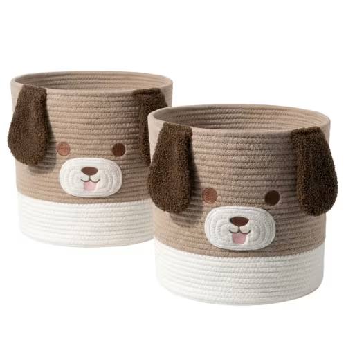 Mesa Animal Poly-Cotton Rope Storage Baskets, 2-pack | Costco