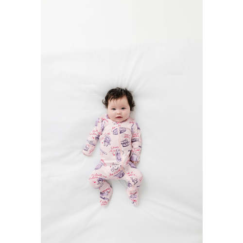 Armor of God Pink PJ Footed Onesie Bamboo – Holy Pals