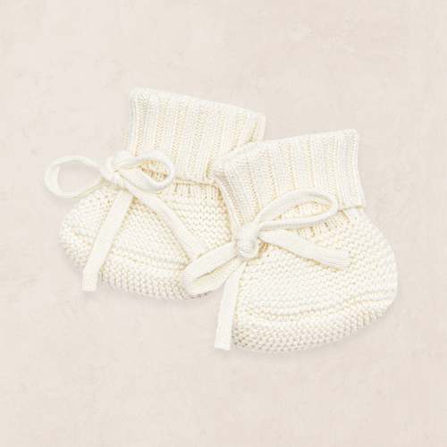 Knit Booties - Ivory