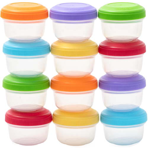 WeeSprout Baby Food Containers - Small 4 oz Containers With Lids, Leakproof & Airtight, Set of 12