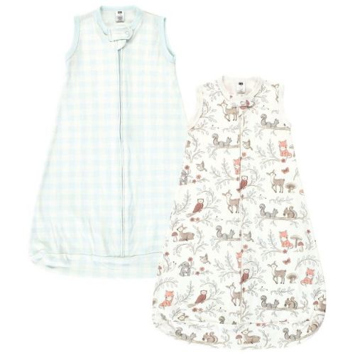 Hudson Baby Infant Girl Cotton Long-Sleeve Wearable Sleeping Bag, Sack, Blanket, Girl Woodland Pals Sleeveless, 18-24 Months