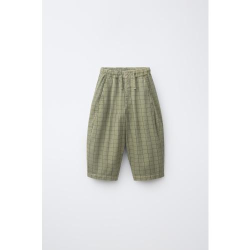 PLAID COMFY BAGGY PANTS - Mid-green | ZARA United States