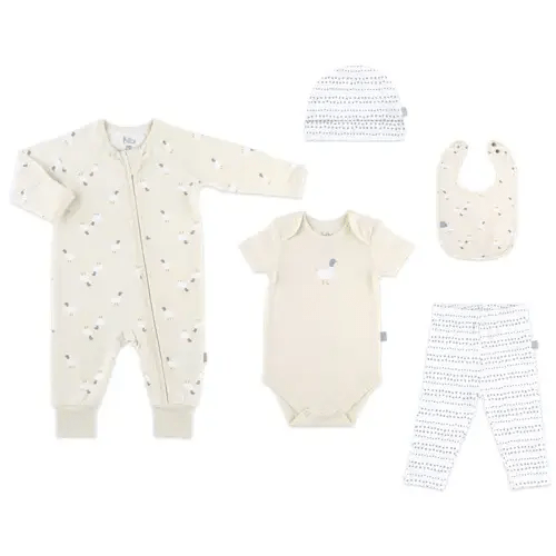 Bilbi 5 Piece Set Ducks Natural | Baby Bunting AU